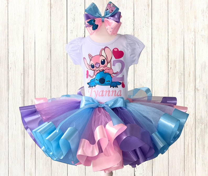 Stitch Birthday Tutu Outfit: Custom Party Costume, Baby Girl
