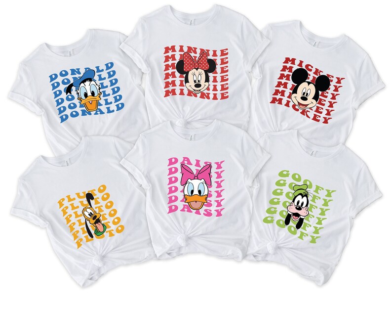 Retro Disney Mickey Shirt, Vintage Minnie Shirt, Mickey and Friends Shirt, Daisy Shirt, Pluto Shirt, Goofy Shirt.