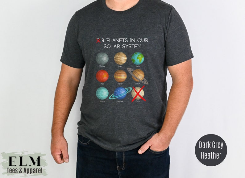 Never Forget Pluto T-Shirt, Science Teacher Gift, Unisex Outer Space Tee