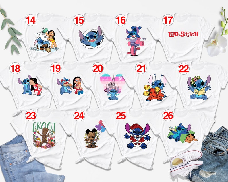 Disney Stitch & Angel Matching Shirt, Valentines Couple Tee