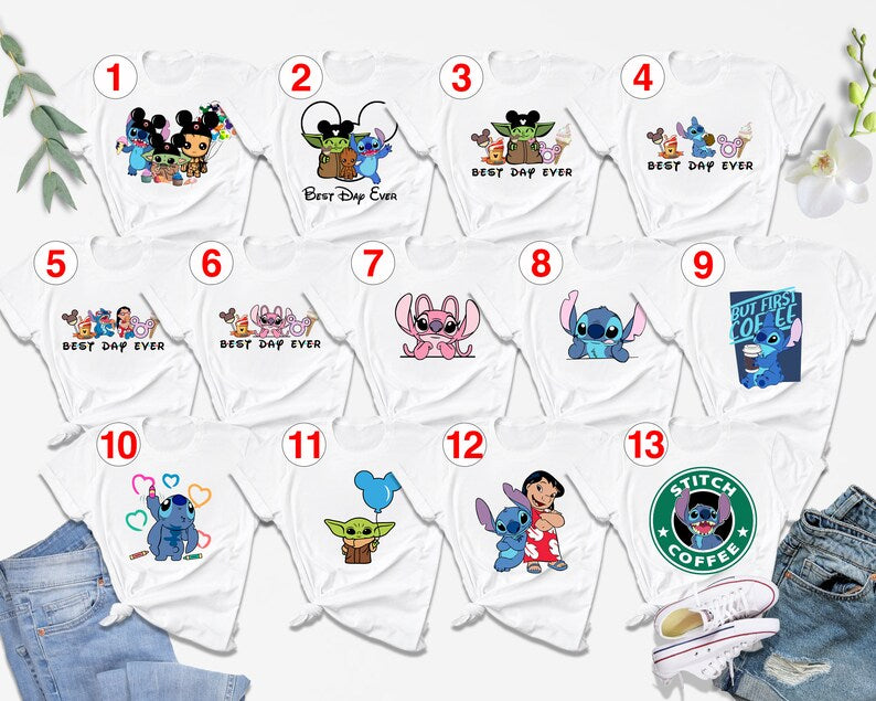 Disney Stitch & Angel Matching Shirt, Valentines Couple Tee