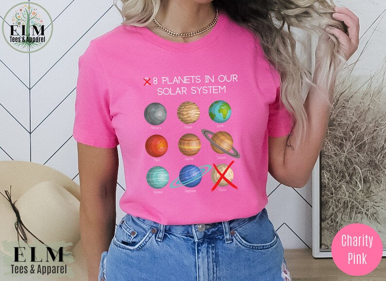 Never Forget Pluto T-Shirt, Science Teacher Gift, Unisex Outer Space Tee