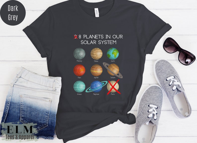 Never Forget Pluto T-Shirt, Science Teacher Gift, Unisex Outer Space Tee