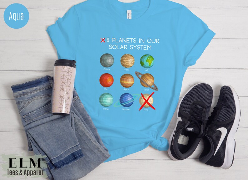 Never Forget Pluto T-Shirt, Science Teacher Gift, Unisex Outer Space Tee