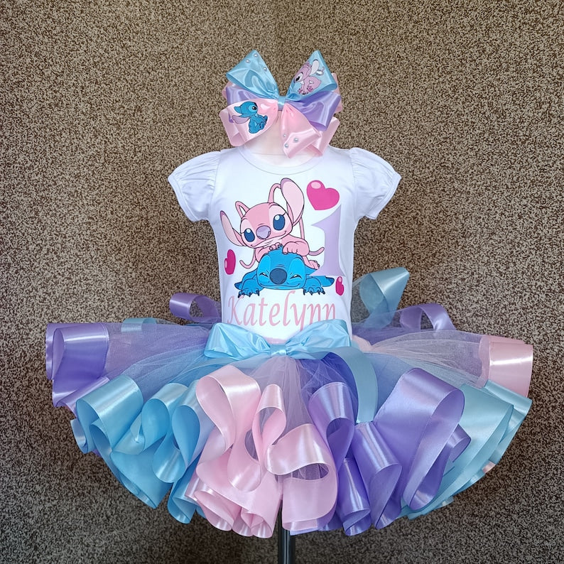 Stitch Birthday Tutu Outfit: Custom Party Costume, Baby Girl