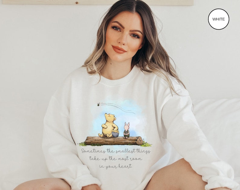 Classic Winnie The Pooh Sweatshirt For Friend Gifts Winnie The Pooh Bear Piglet Cute Vintage Pooh Quotes 1926 Pooh Vintage Aesthetic Sweater