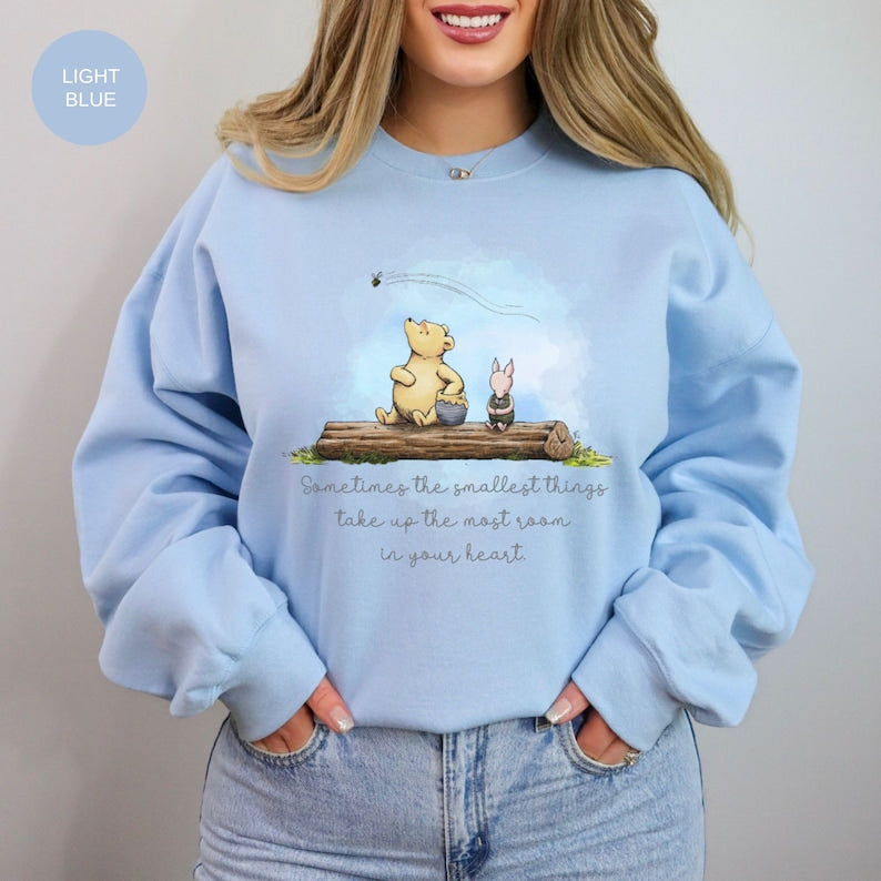 Classic Winnie The Pooh Sweatshirt For Friend Gifts Winnie The Pooh Bear Piglet Cute Vintage Pooh Quotes 1926 Pooh Vintage Aesthetic Sweater
