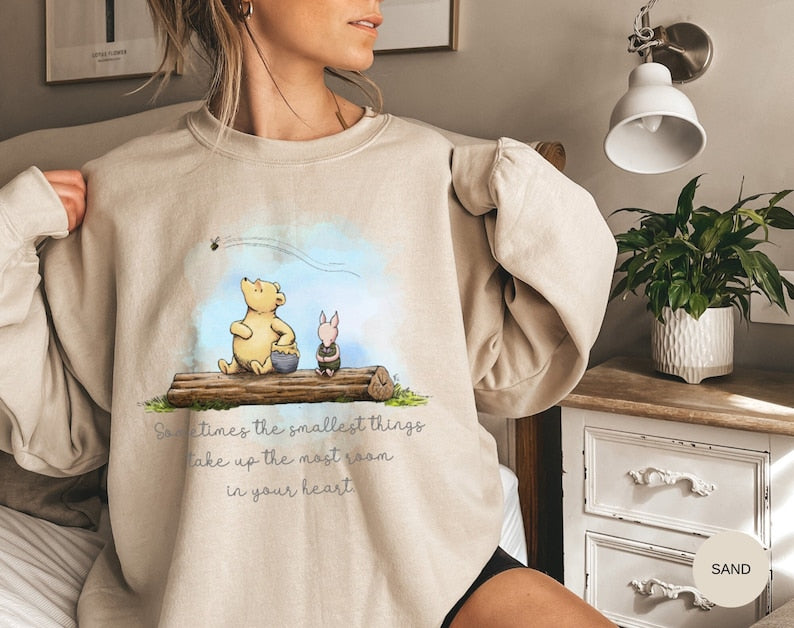Classic Winnie The Pooh Sweatshirt For Friend Gifts Winnie The Pooh Bear Piglet Cute Vintage Pooh Quotes 1926 Pooh Vintage Aesthetic Sweater