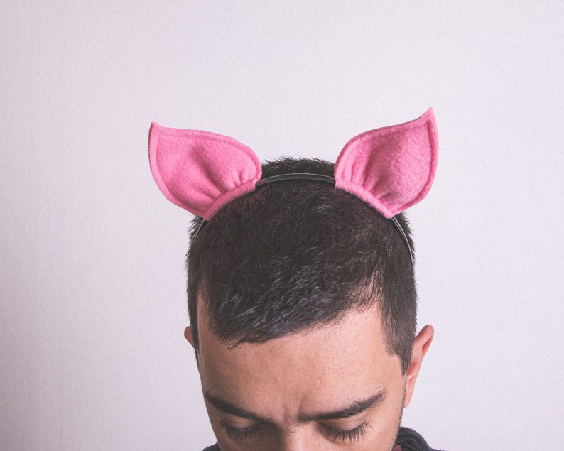 Pig Ears and Piggy Tail / Pig Headband / Pig Costume Pretend Play / Children Dress up / Birthday Party Idea