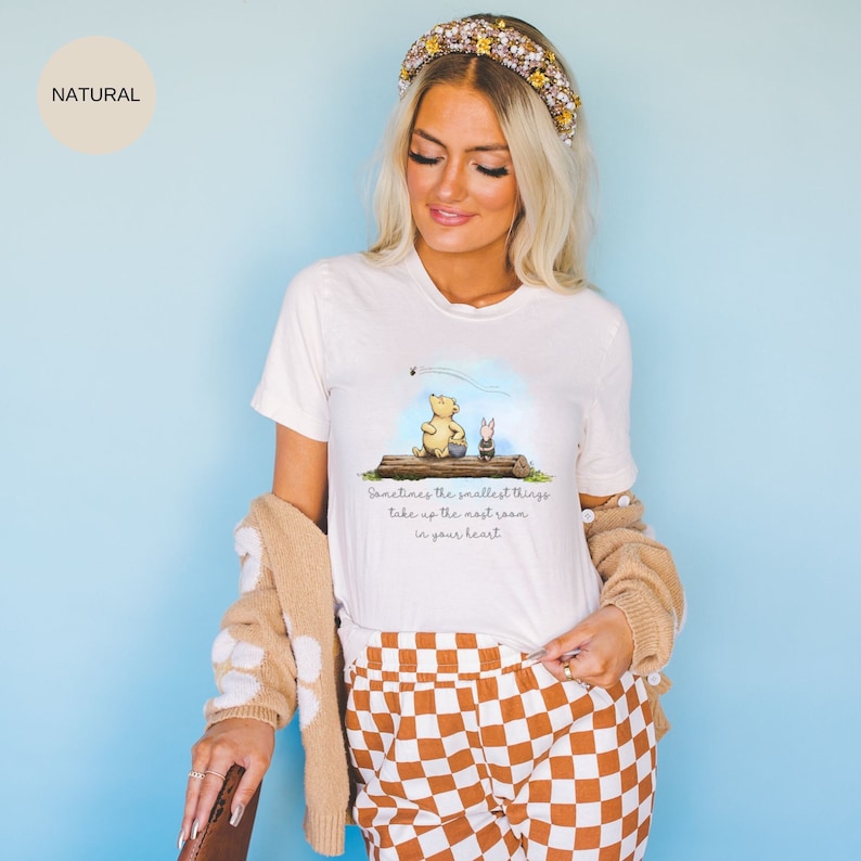 Classic Winnie The Pooh Bella Canvas TShirt For Friend Gifts Winnie The Pooh Bear Piglet Cute Vintage Pooh Quote 1926 Pooh Graphic Tee Shirt