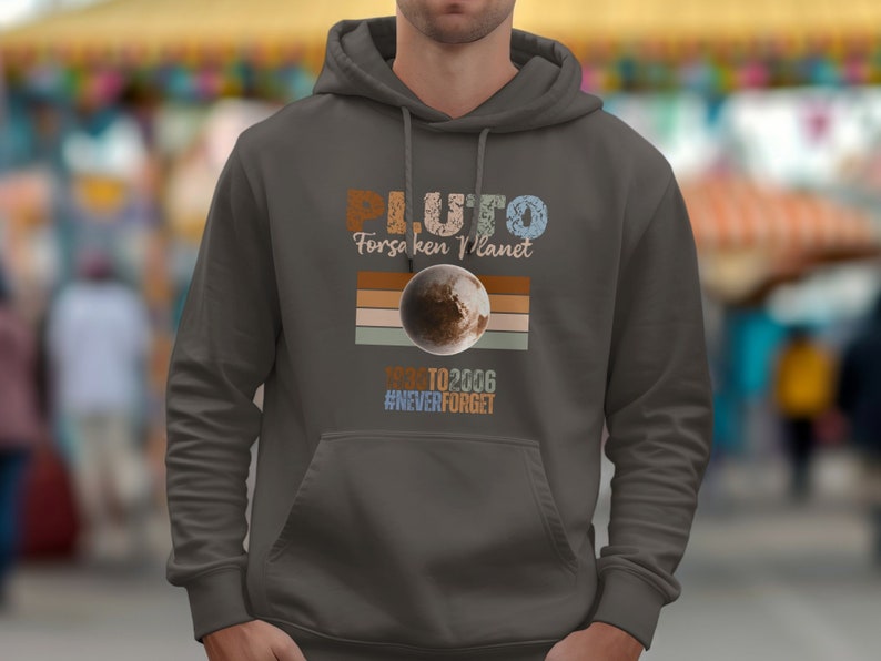 Pluto Forsaken Planet Never Forget Boho Comfort Colors Tee Planet Pluto Sweatshirt, Trendy Science Hoodie, Retro Space Tee, Matching Couples