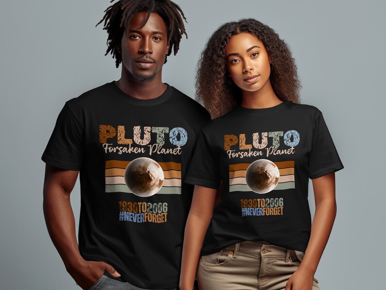 Pluto Forsaken Planet Never Forget Boho Comfort Colors Tee Planet Pluto Sweatshirt, Trendy Science Hoodie, Retro Space Tee, Matching Couples