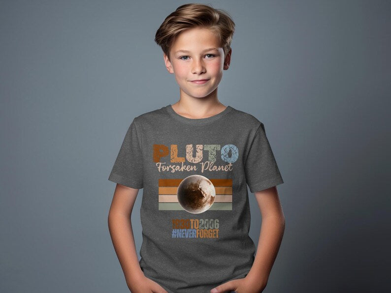 Pluto Forsaken Planet Never Forget Boho Comfort Colors Tee Planet Pluto Sweatshirt, Trendy Science Hoodie, Retro Space Tee, Matching Couples