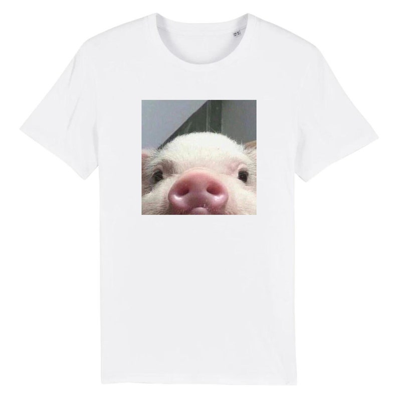 Cute Piglet Nose T-Shirt, Vegan Baby Pig Tee
