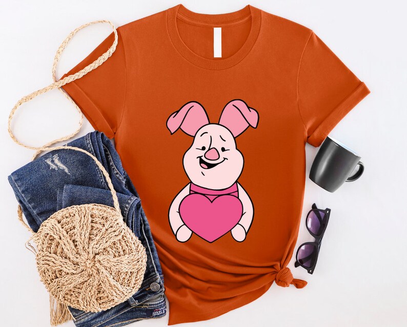 Winnie The Pooh Heart Valentine Shirt, Disney Winnie The Pooh Piglet Sweatshirt, Disneyland Trip Gift, Winnie The Pooh Valentine Shirt