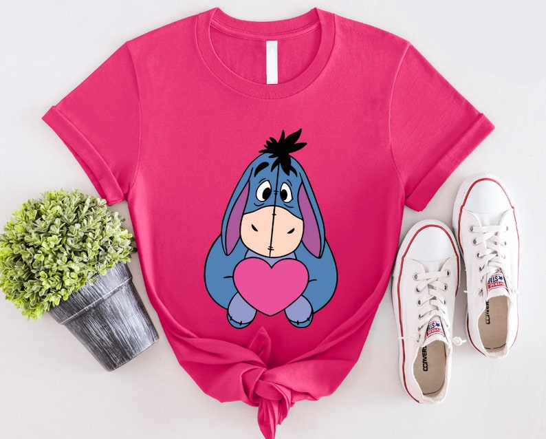 Winnie The Pooh Heart Valentine Shirt, Disney Winnie The Pooh Eeyore Sweatshirt, Disneyland Trip Gift, Winnie The Pooh Valentine Shirt