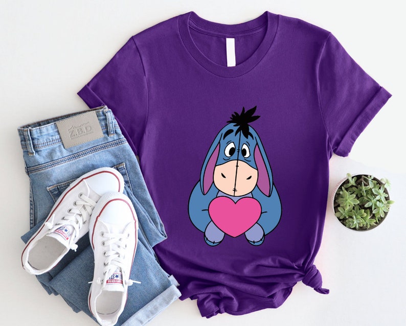 Winnie The Pooh Heart Valentine Shirt, Disney Winnie The Pooh Eeyore Sweatshirt, Disneyland Trip Gift, Winnie The Pooh Valentine Shirt