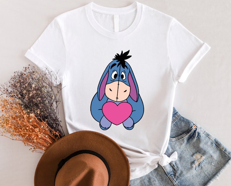 Winnie The Pooh Heart Valentine Shirt, Disney Winnie The Pooh Eeyore Sweatshirt, Disneyland Trip Gift, Winnie The Pooh Valentine Shirt