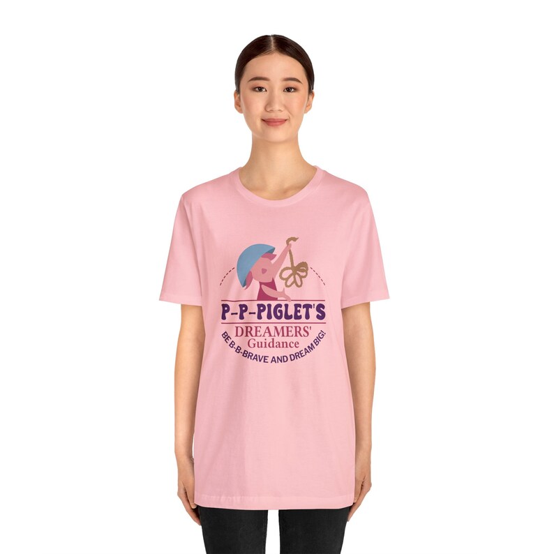 Winnie the Pooh Logo Shirt, Piglet T-Shirt, Dreamers' Guidance Brave and Dream Big, Hundred Acre Wood Outfit, The Many Adventures Attraction