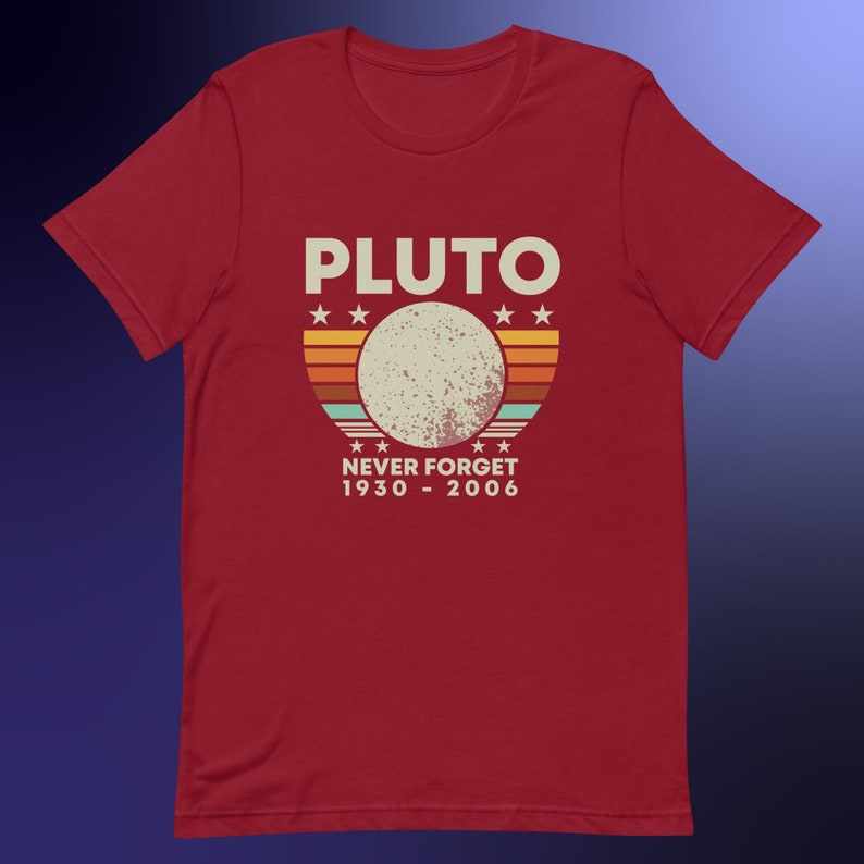 Pluto Never Forget Vintage T-Shirt, Retro Space Lover Gift