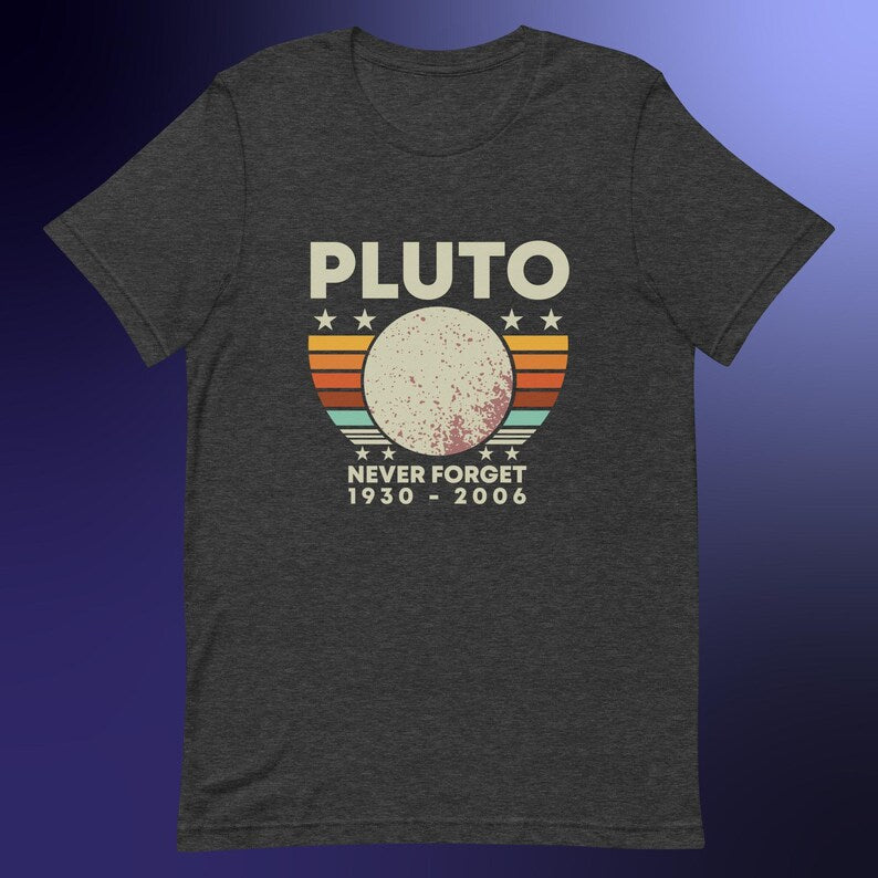 Pluto Never Forget Vintage T-Shirt, Retro Space Lover Gift