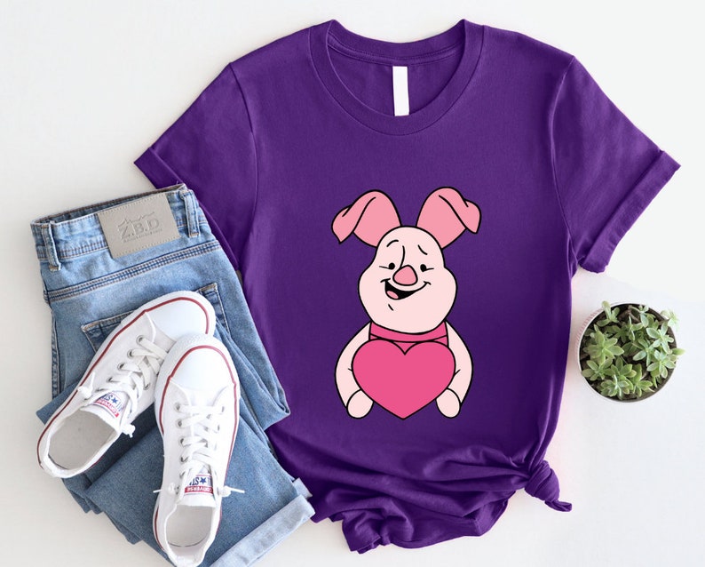Winnie The Pooh Heart Valentine Shirt, Disney Winnie The Pooh Piglet Sweatshirt, Disneyland Trip Gift, Winnie The Pooh Valentine Shirt