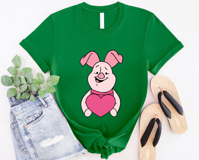 Winnie The Pooh Heart Valentine Shirt, Disney Winnie The Pooh Piglet Sweatshirt, Disneyland Trip Gift, Winnie The Pooh Valentine Shirt