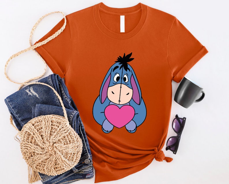Winnie The Pooh Heart Valentine Shirt, Disney Winnie The Pooh Eeyore Sweatshirt, Disneyland Trip Gift, Winnie The Pooh Valentine Shirt