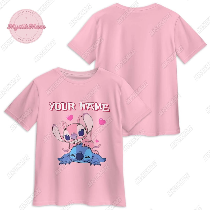 Personalized Stitch Angel Pajamas Set, Lilo Stitch Holiday Pajamas, Disney Stitch Womens Pajamas, Angel Stitch Pajamas Family