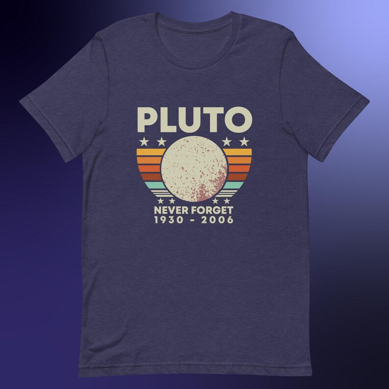 Pluto Never Forget Vintage T-Shirt, Retro Space Lover Gift