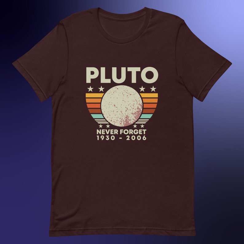Pluto Never Forget Vintage T-Shirt, Retro Space Lover Gift