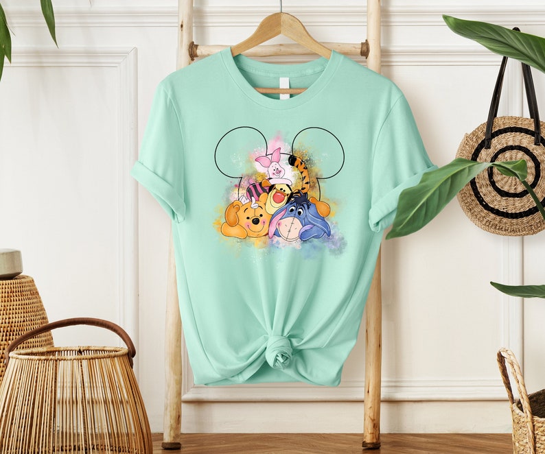 Winnie The Pooh Shirt, Disney Watercolor Shirt, Mickey Ears Shirt, Disneyland Shirt, Disney Trip Shirt