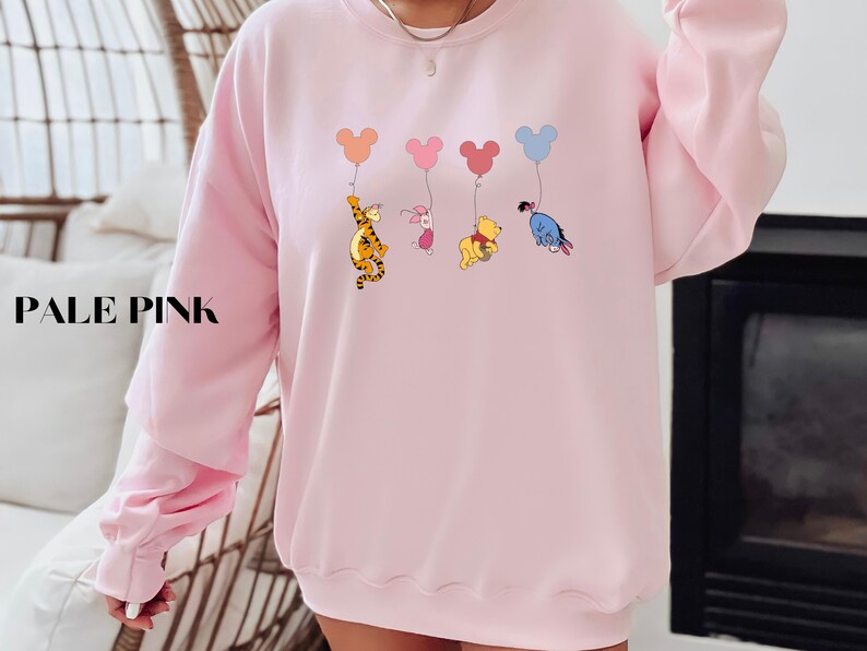 Winnie the Pooh and friends Disney shirt, Pooh Bear Piglet Eeyore Sweatshirt, Disney Baby Tee, Pooh Balloons Disney Shirt, Disney Trip Shirt