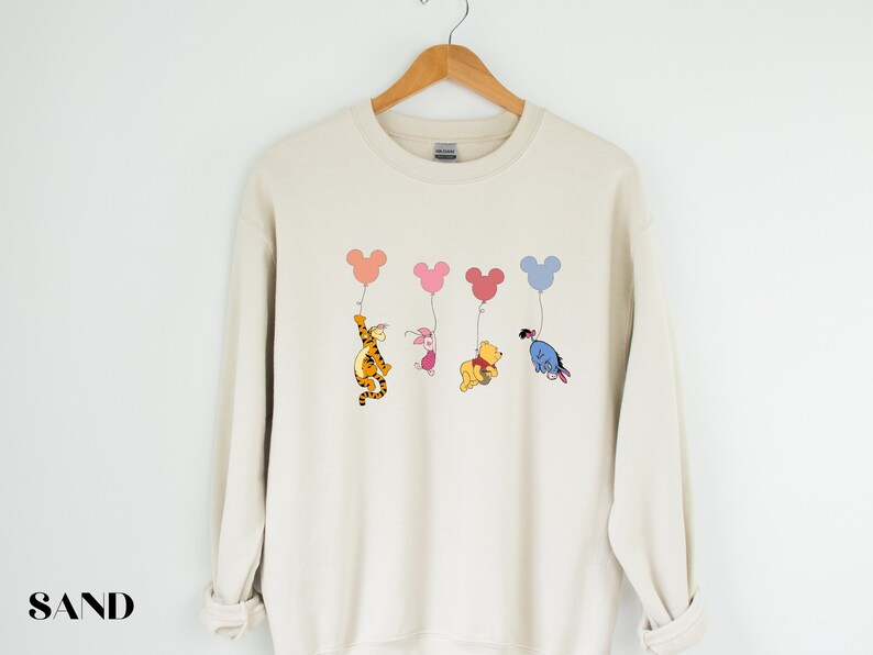 Winnie the Pooh and friends Disney shirt, Pooh Bear Piglet Eeyore Sweatshirt, Disney Baby Tee, Pooh Balloons Disney Shirt, Disney Trip Shirt