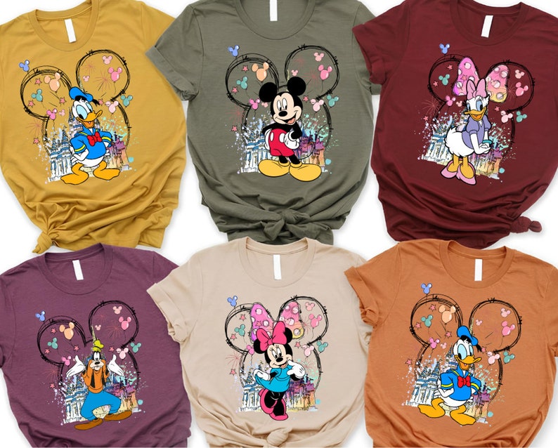 Mickey And Friends Castle Custom Shirt, Mickey And Friends Minnie Donald Daisy Goofy Pluto Shirt, Friends Shirt, Disneyworld Shirt,