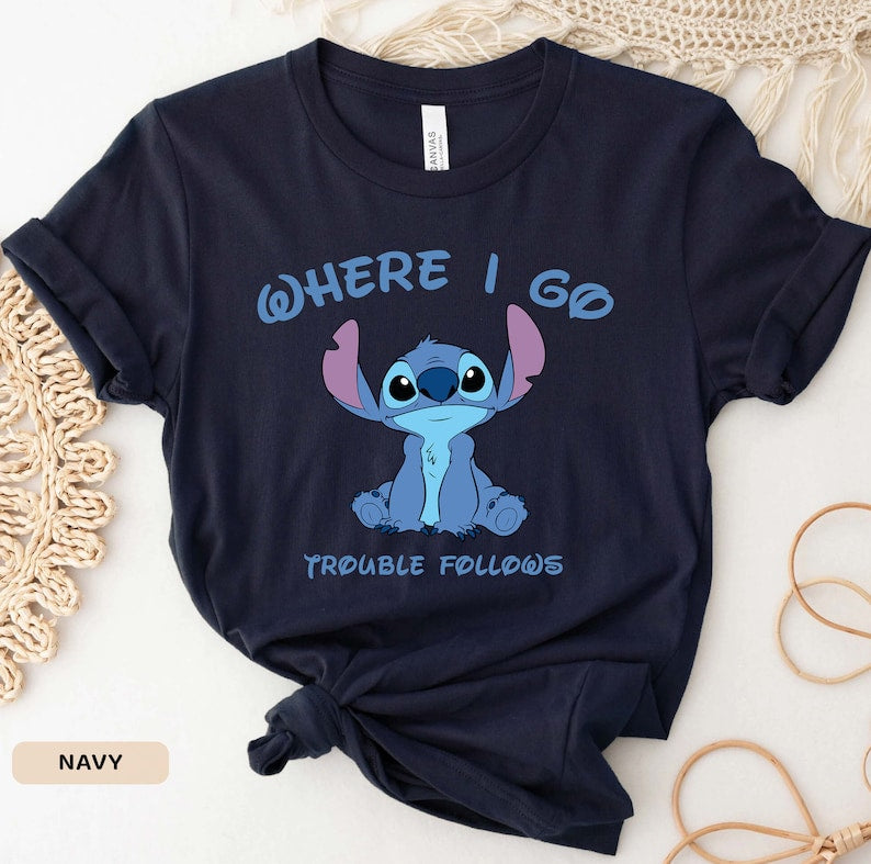 Stitch and Angel Matching Shirts: Funny Couple Tees