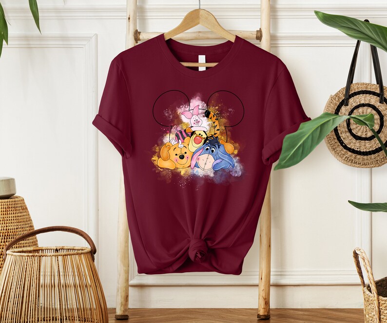 Winnie The Pooh Shirt, Disney Watercolor Shirt, Mickey Ears Shirt, Disneyland Shirt, Disney Trip Shirt