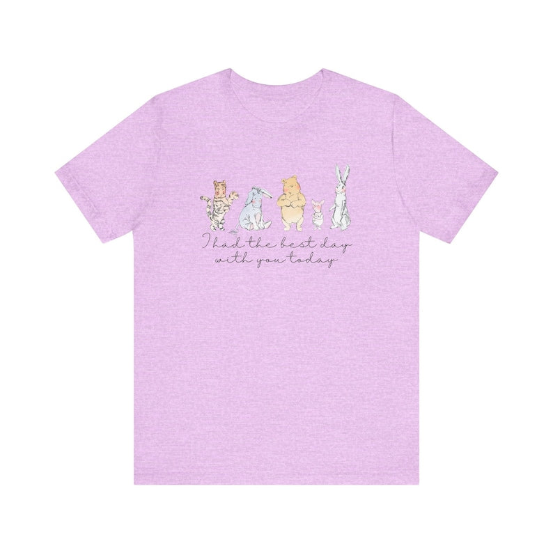 Winnie Pooh & Friends Best Day Shirt | Best Day With You Today TShirt | Pooh Piglet Tigger Rabbit Eeyore | Lyrics Tee Shirt |