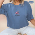 Embroidered Stitch And Angel Shirt, Disneyland Shirt, Disney Love Shirt, Best Couple Gift, Couple Shirt, Honeymoon Shirt, Comfort Colors Tee