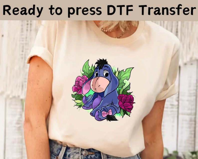 Disney Winnie The Pooh Eeyore DTF Transfer, DTF,Pooh Bear product image 1