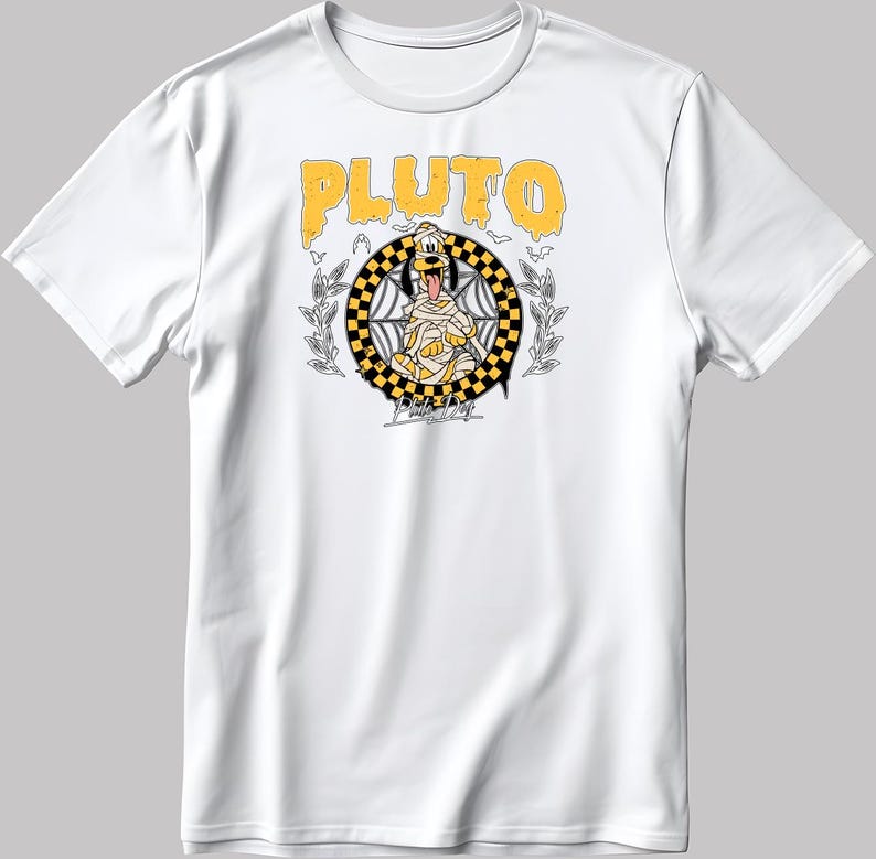 Pluto dog Disney Short Sleeve White/Black Men/Women T Shirt C587