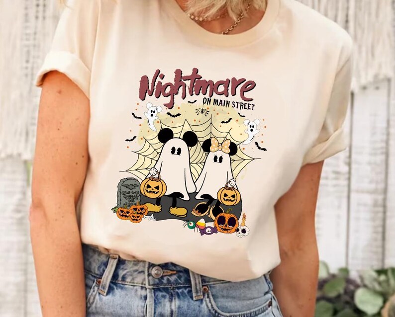 Mickey And Minnie Mouse Halloween Shirt, Mickey Nightmare On Main Street Shirt, Disney Halloween Shirt, Mickey Mouse Shirt,Disney Shirt