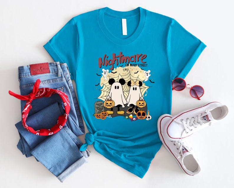 Mickey And Minnie Mouse Halloween Shirt, Mickey Nightmare On Main Street Shirt, Disney Halloween Shirt, Mickey Mouse Shirt,Disney Shirt