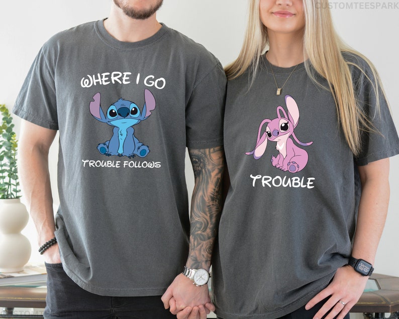 Comfort Colors® Stitch And Angel Matching Tees, Disney product image 1