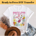 Piglet Floral DTF, Pooh and Co, Vintage Style, Disney, Ready to Press, Personalized DTF Transfer, Disney Gifts, Heat Press DTF Transfer,