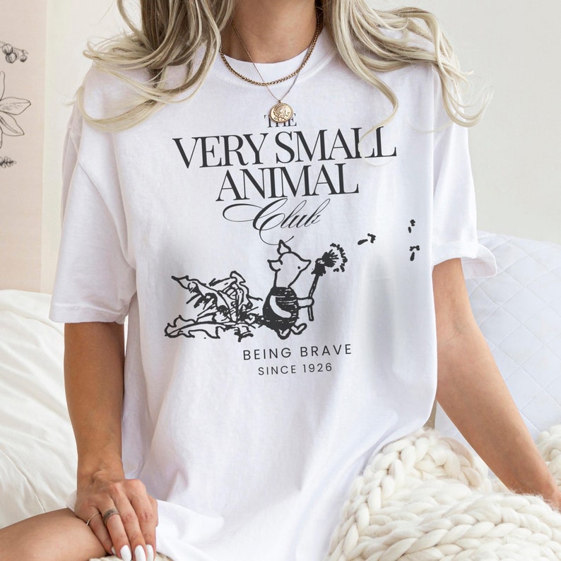 Piglet Comfort Colors Shirt: Winnie the Pooh Literary Gift