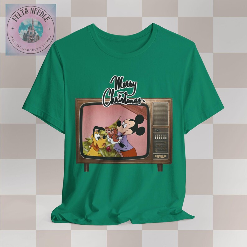 Vintage Christmas Tee, Retro Mickey Mouse, Chip & Dale Tshirt, Unisex Holiday Shirt, Pluto's Christmas Tree, Merry Christmas Gift, Disney