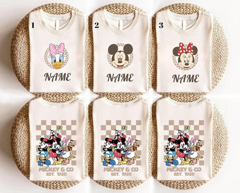 Two-Sided Mickey And Friends Custom Shirt, Mickey And Friends Shirt, Mickey Mouse Custom Shirt, Disney Custom Shirt, Friends Shirt