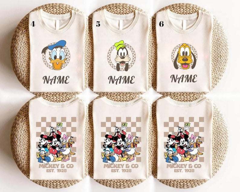 Two-Sided Mickey And Friends Custom Shirt, Mickey And Friends Shirt, Mickey Mouse Custom Shirt, Disney Custom Shirt, Friends Shirt