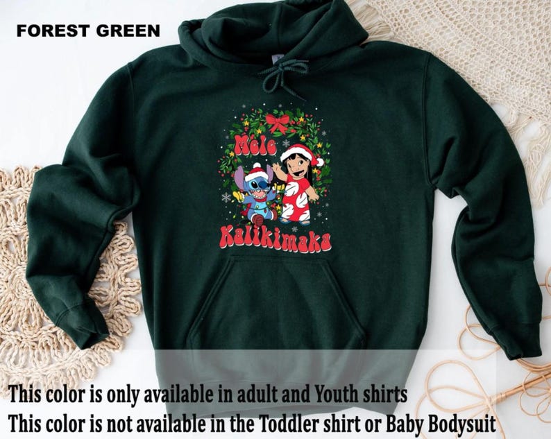 Stitch and Lilo Mele Kalikimaka Family Matching Shirts product image 7